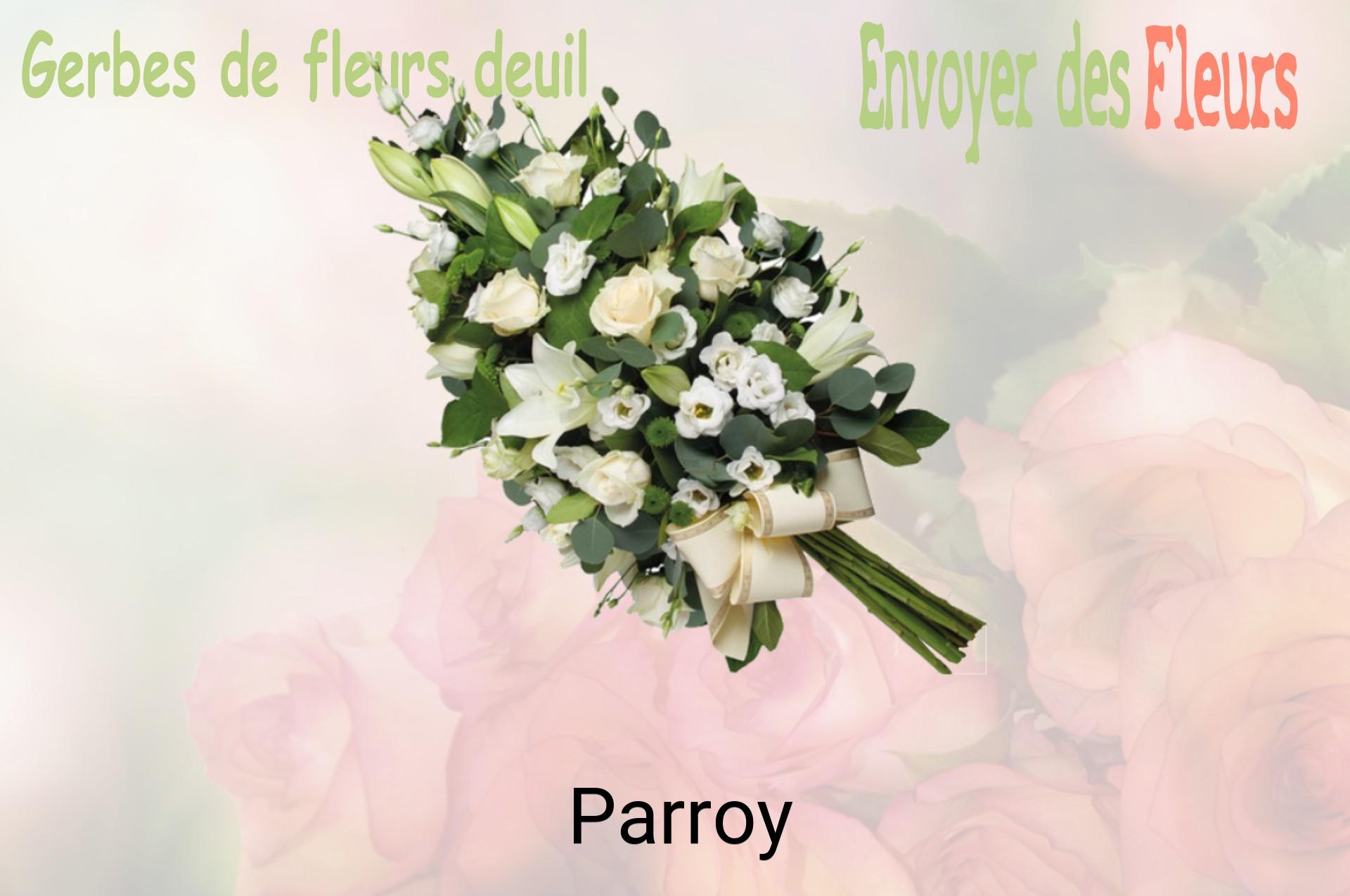 Gerbe de fleurs de deuil livrée à Parroy